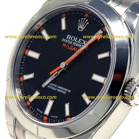 rolex milgauss acciaio quadrante nero|Pre.